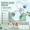 5 Speeds Portable Neck Fan Rechargeable Silent Fan Foldable Cooling Fan  For Travel,Office,Outdoor