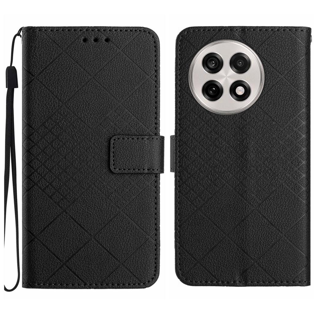 For OnePlus 13R 5G Wallet Phone Case Imprint PU Leather Flip Folio Cover