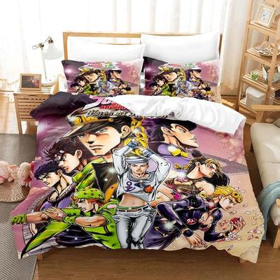 3D Принт Аниме JoJo's Bizarre Adventure Постельное Белье Односпальный Полуторный Двуспальный Кинг-сайз Комплект Постельного Белья Взрослый Детский Спальня Комплекты Пододеяльников