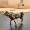 Латунный скот Мелкие украшения Миниатюры Фигурки Украшение для стола Статуэтка животного Украшение для дома