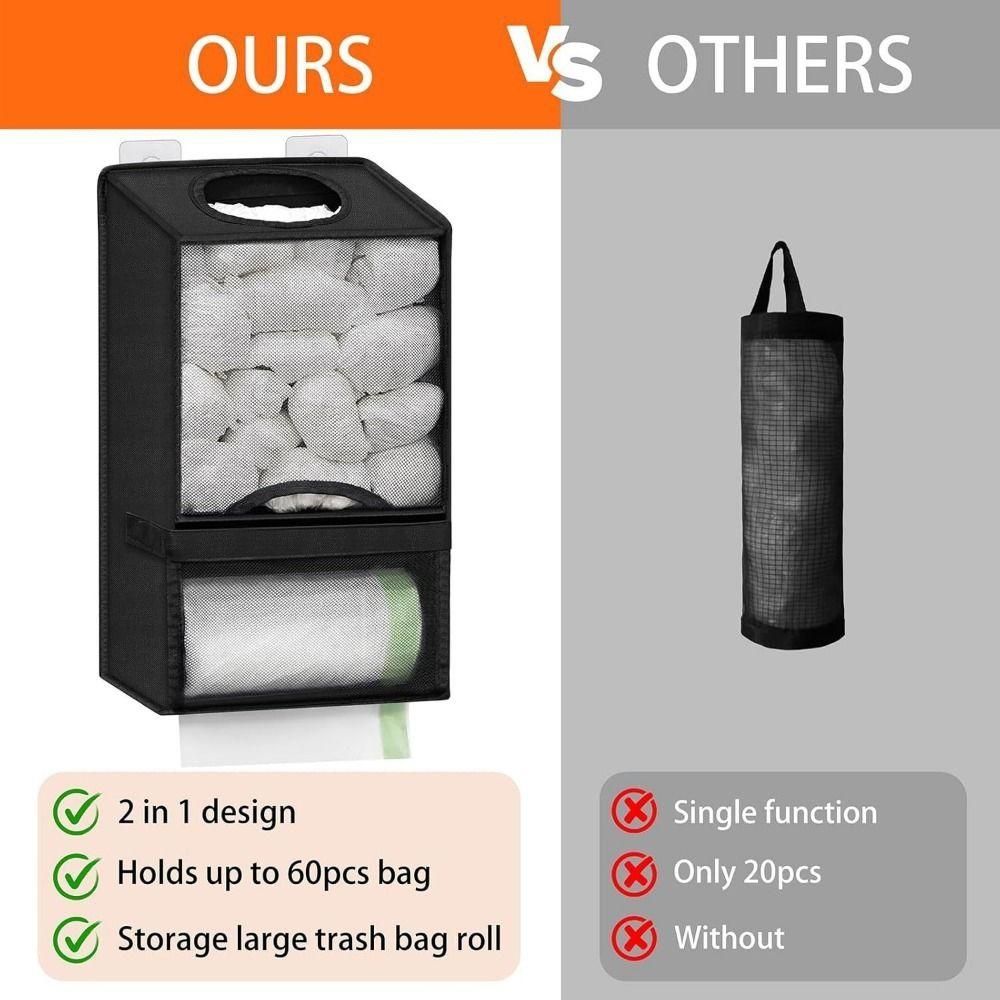 Large Capacity Plastic Bag Holder Non-woven Fabric Trash Bags Dispenser Shopping Bags