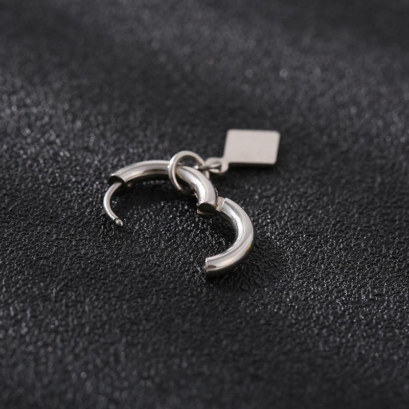 Серьги-кольца из нержавеющей стали в стиле панк Серьги-кольца из нержавеющей стали для корейских мальчиков