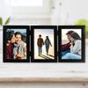 Деревянная фоторамка с индивидуальной фотографией для стен Двойная/Тройная фоторамка Складная на 180° Винтажная фоторамка-подставка Памятный подарок