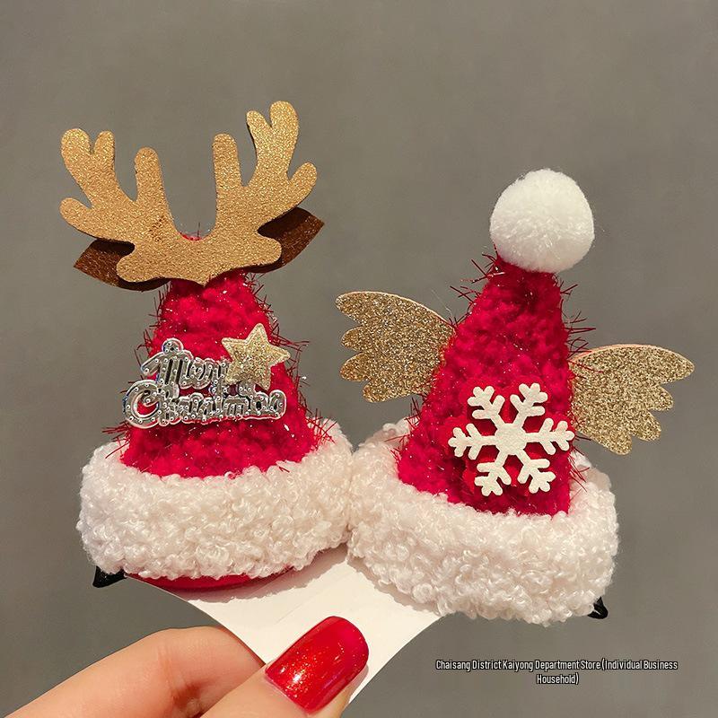 Праздничные аксессуары для волос - Рождественские заколки, шляпки, шпильки и ободки с рогами для детей и взрослых