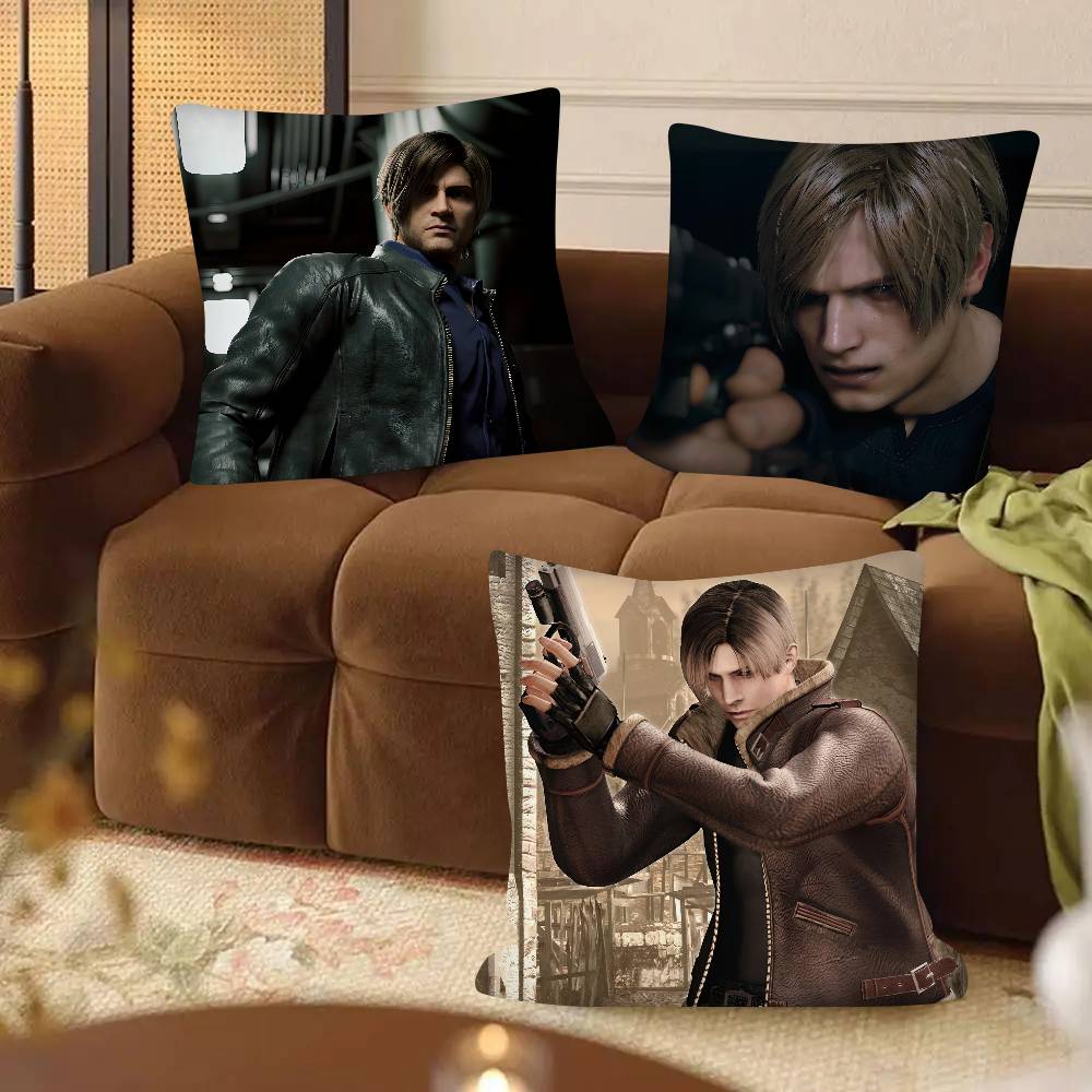 Кейс для подушки Leon Kennedy R-Resident E-Evil Модный квадратный чехол для подушки Спальня Диван Комната Ins Декор Отдых