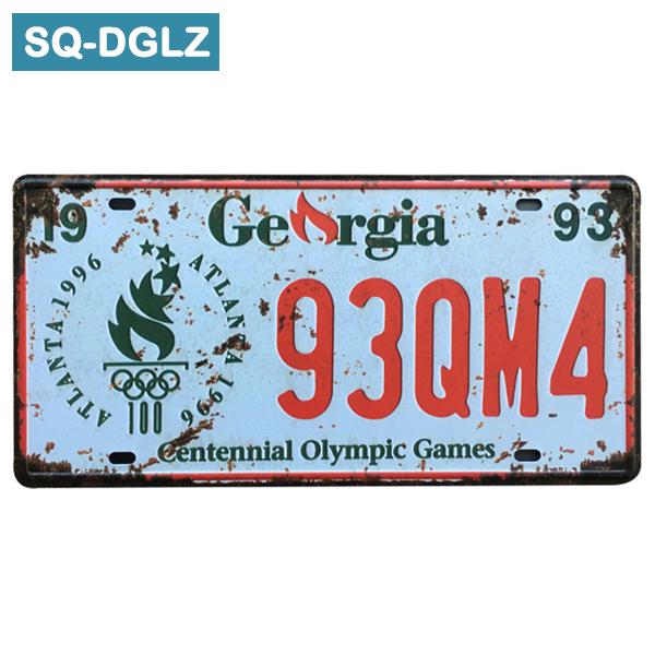 [SQ-DGLZ] Новая мода автомобильный номерной знак магазин бар украшения стены жестяная вывеска винтажная металлическая вывеска домашний декор живопись таблички плакат