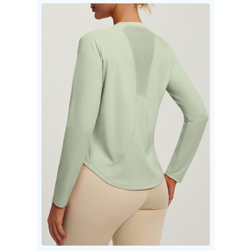 Loose Fit Long Sleeve Breathable Yoga Top For Women Workout Running