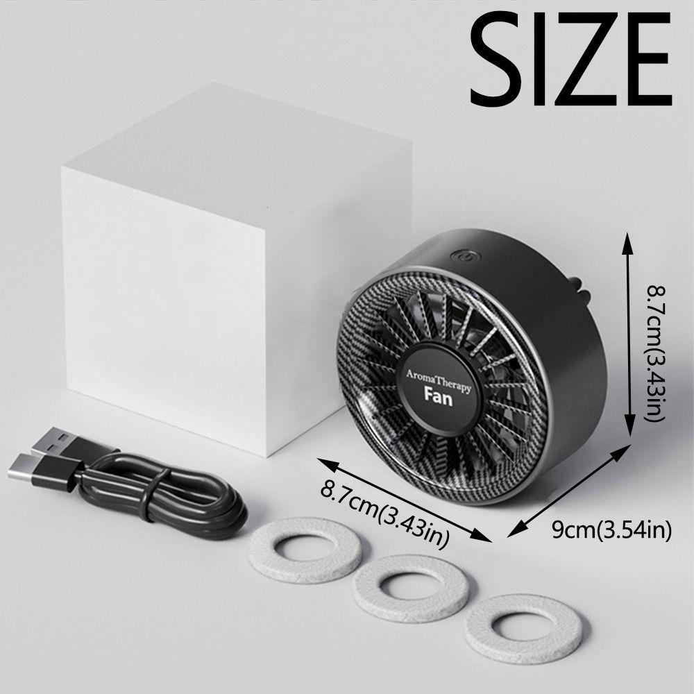 USB Автомобильный освежитель воздуха Стереоскопическое вращение Автомобильный диффузор Вентилятор Портативный вентилятор для автомобильной розетки Автомобиль