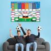 2 Sheets/Set 2024 Soccer Schedule Poster Germany European Cup Chart Wall Sticker Waterproof Reusable Calendar Bar Football Matches Poster