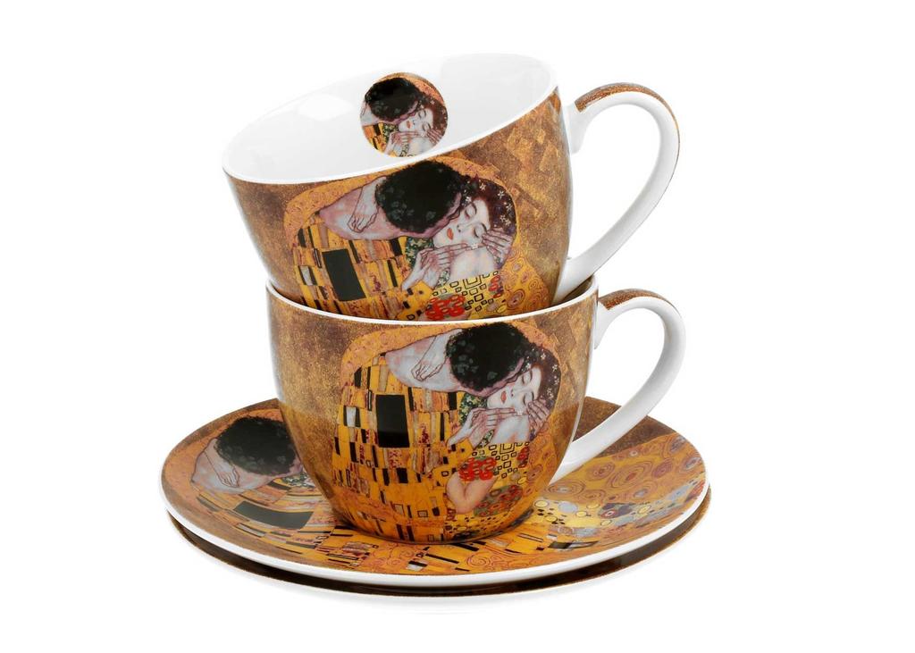 Zestaw 2 Filiżanek Klimt The Kiss 250 Ml