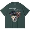 230GSM 100% Cotton T-Shirt Labrador Retriever Print Tees Funny Harajuku Style Combed Cotton Tshirt