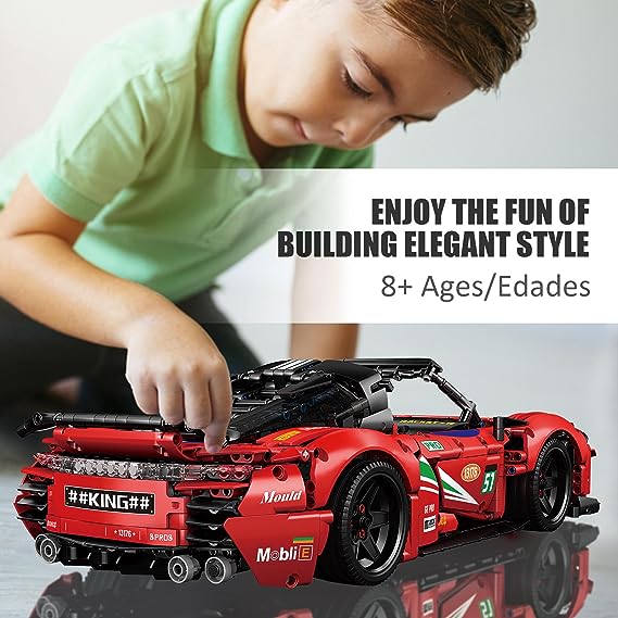 MOULD KING 13176 Технический автомобиль с дистанционным управлением, спортивный автомобиль, строительные блоки, игрушки, Technoloy, супер гоночный автомобиль, модельные наборы, подарок для мальчиков