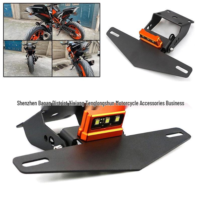 Совместимый держатель номерного знака с подсветкой для KTM DUKE 125/200/250/390 – Задний хвостовой аксессуар