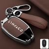 Кожаный чехол для ключей автомобиля из цинкового сплава Lynk & Co Lynk & Co Lynk Co 05 01 02 03 06 09 Брелок с 4 кнопками Чехол для ключей автомобиля Чехол