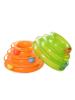 Three Levels Pet Cat Toy Training Amusement Plate Kitten Tower Tracks Disc Cat Intelligence Amusement Triple Disc Cat Toys Ball