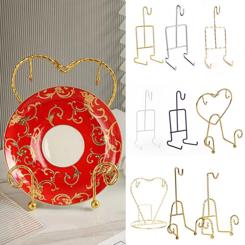 Metal Tea Cup Storage Rack Decorative Saucer Holder Kitchen Cup Organizer Home Kitchen