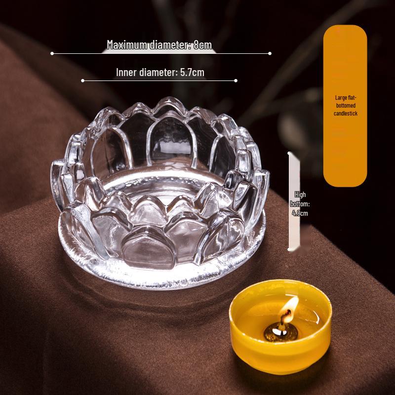 Подставка для лампадки из стекла лотоса: Жаростойкая свеча/масляная лампа для 24-часового использования