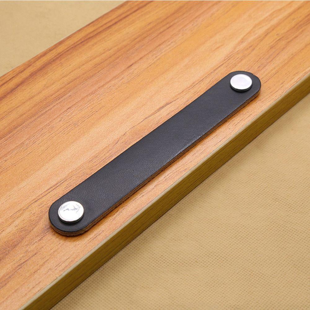 Soft Leather Handle Brown Door Knobs Classic Cabinet Pulls Kitchen