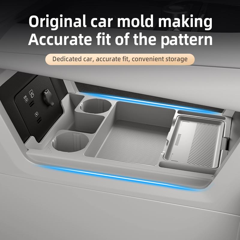 Suitable for Lynk & Co 900 Center Control Storage Box Armrest Box Lower Storage Box Car Interior Decoration Supplies Accessories