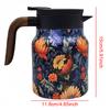 Vintage Floral Pattern Tea Thermos Built-In Infuser 800/1000ml Floral Tea Kettle Stewed Teapot Tea Separation Water Bottle