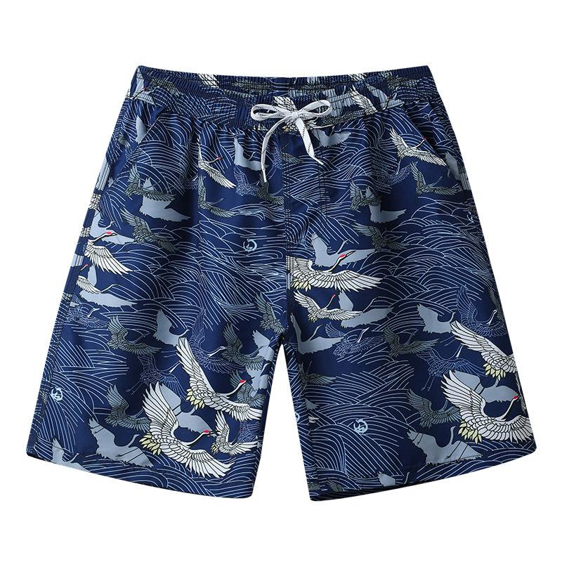 Summer casual shorts, straight-leg shorts, breathable and quick-drying beach pants