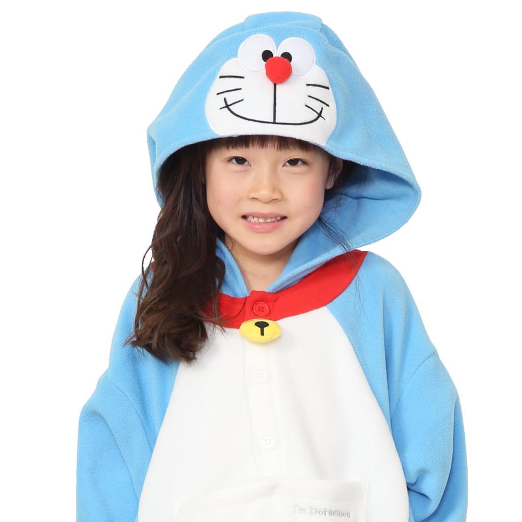SAZAC Doraemon Fleece Kigurumi for Children, 130cm