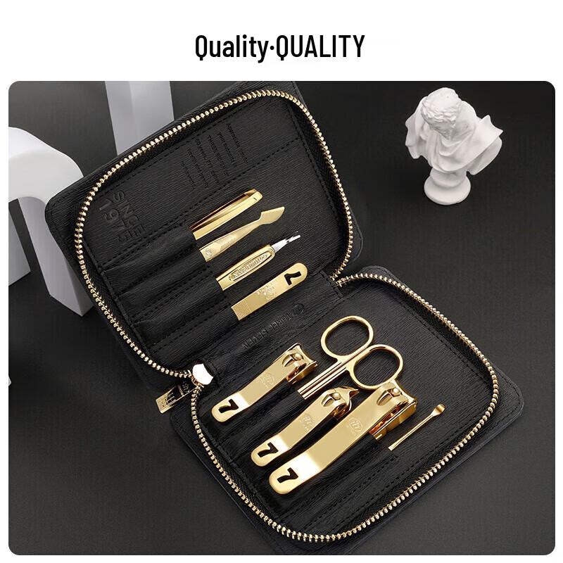 777 Black Gold Business 9-Piece Nail Clipper Set