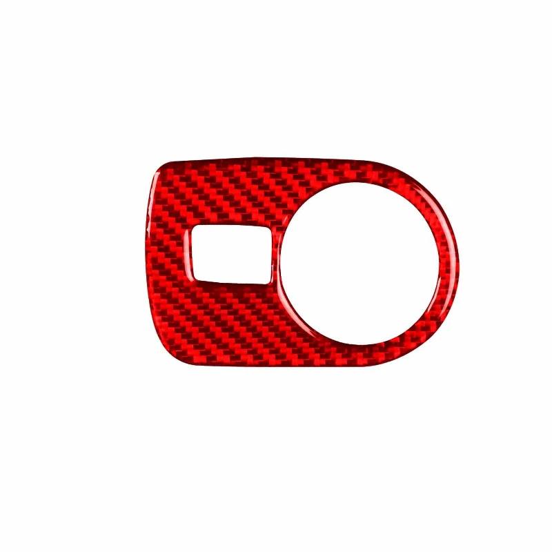 Real Soft Carbon Fiber Sticker LHD RHD Car Headlight Switch Frame Trim For Seat Leon 2005 2006 2007 2008 2009 2010 2011 2012