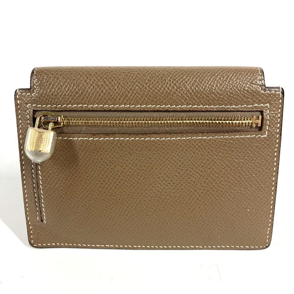 HERMES H logo Kelly Pocket Compact Compliment Wallet Coin Compartment coin purse