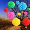10PCS Waterproof Paper Lantern Ball Jagged Edges Spring Festival Pendant  Chinatown