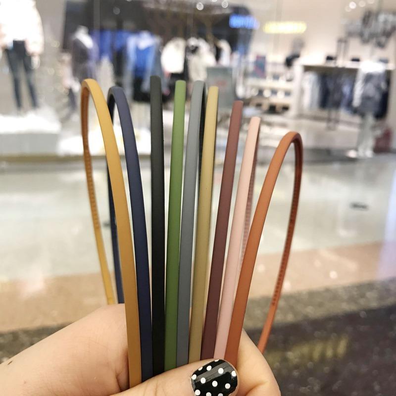 Korean Headbands for Hair Woman Bezel 0.4mm Narrow Side Solid Color Hair Bands Hair Hoop Women Hair Accessories Hairband New