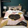Room Decor Home Bedding Sets 2/3pcs Red Heart Printing Queen Size Pillowcase Duvet Cover Set Polyester Bedclothes