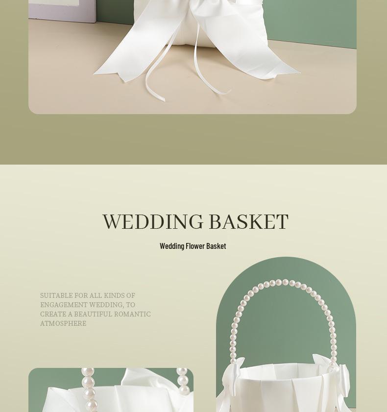 Wedding Car Flower Basket for Newlyweds - Handheld Bow & Small Flowers for Flower Girls
