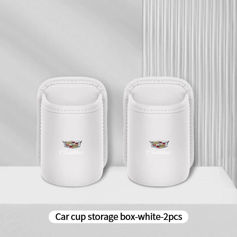 AABHP1 Car Logo Water Cup Holder Door Mounted Storage Box for Cadillac XT5 XT6 XTS ATS BLS CT4 CT5 SLS SRX CTS Escalade Accessories