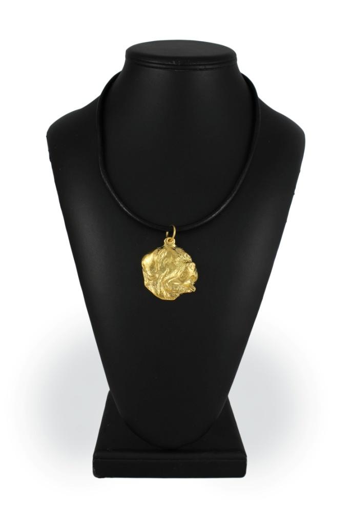 Dogue de Bordeaux, French Mastiff, Bordeauxdog I - necklace with a dog in a gift box, gold-plated pendant for a dog lover, striking jewelry by Art-Dog