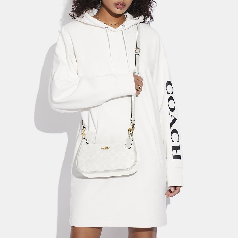 Coach Teri 25 Классический Логотип Сумка через плечо из искусственной кожи Женская сумка через плечо Белый CA548-IMRFF