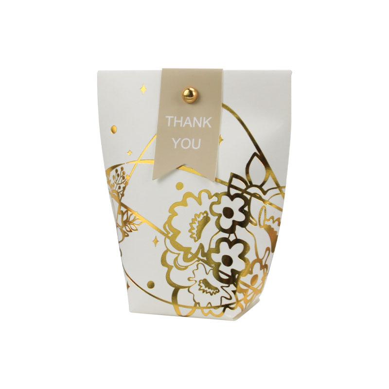 10 шт. Высококачественная бронзовая бумажная коробка конфет, шоколадные сувениры, подарочная коробка, пакет «Спасибо», сумка для дня рождения, вечеринки, рождества, свадьбы, принадлежности
