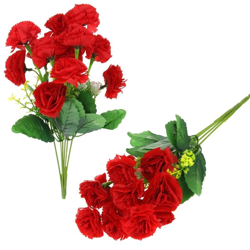 Chrysanthemum Bouquet Artificial Flowers for Vase Decoration Composition 35 cm - Red