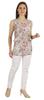 Moomaya Без рукавов принтованная хлопковая туника с V-образным вырезом летняя длинная повседневная блузка для