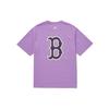 New MLB Drop Shoulder Sleeve T-Shirt Unisex Lavender 3ATSM0224-43LDL