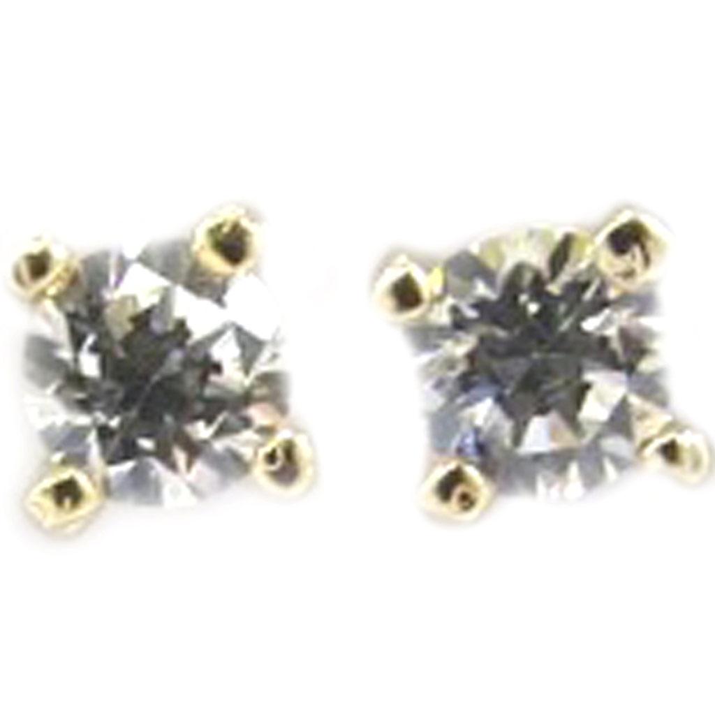 Les Trésors De Lily [L3949] - Gold Plated Earrings 'Essentiel' White Gold - 3 Mm