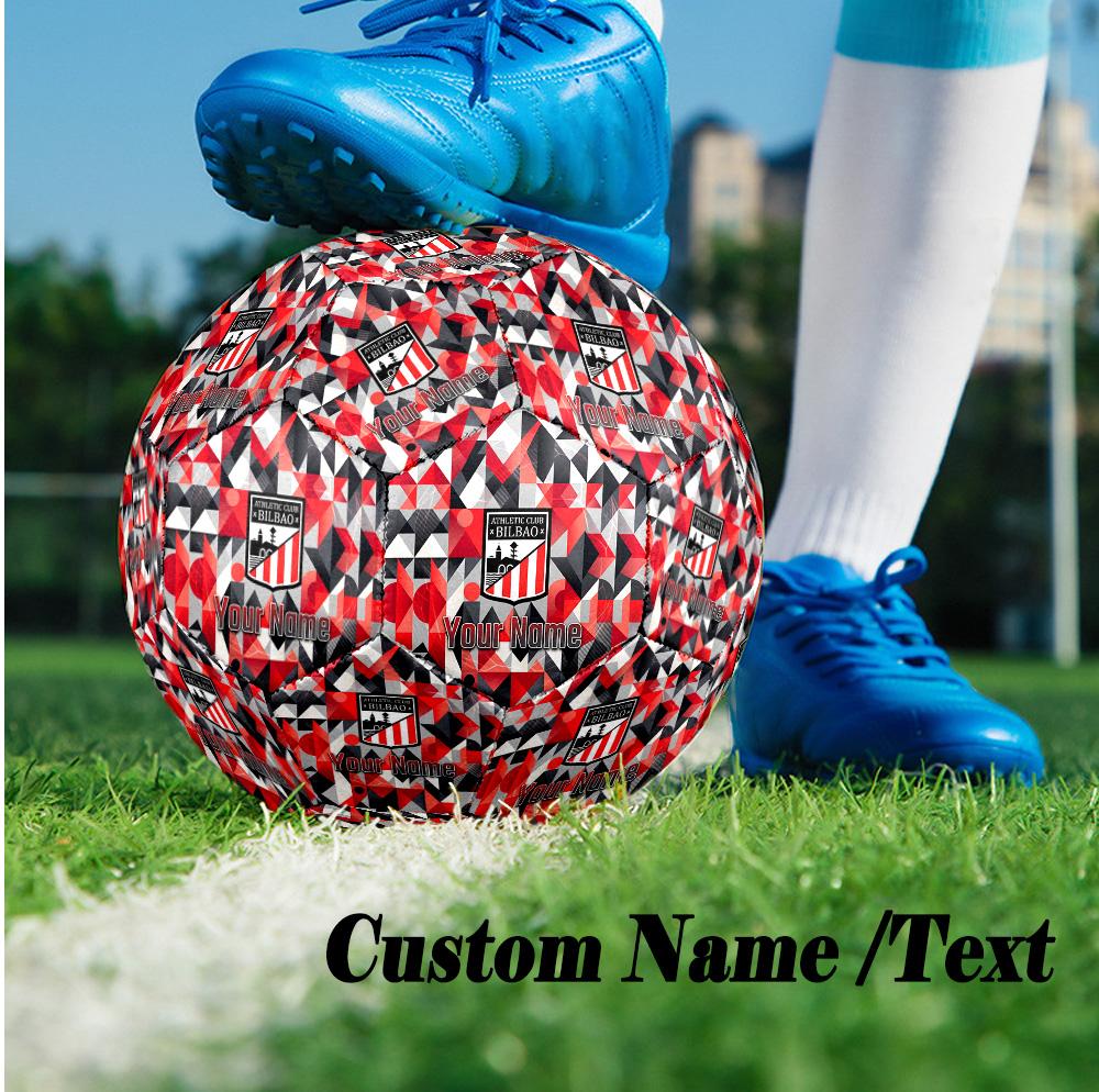 Size 5 Football Custom Name Text, Outdoor Training Soccer BallAthletic Bilbao Football