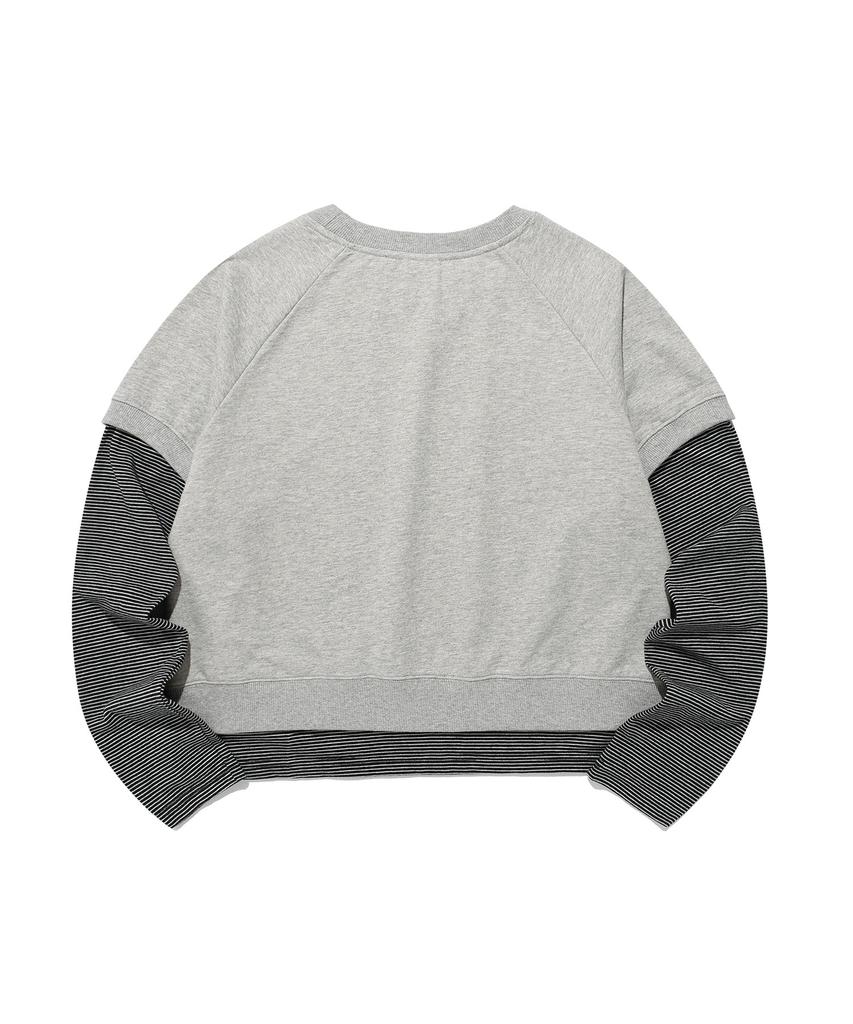 ISTKUNST Многослойная футболка с рукавом реглан L/S_Серая(Ik2Ffft553A)