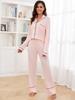 Европейский и американский модальный комплект пижамы с длинным рукавом и брюками для женщин - Осень/Зима
