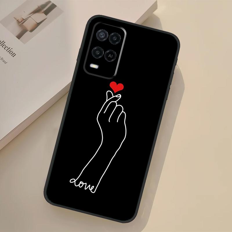 Чехол Love On The Finger Kpop для Oppo A17 A57 A77 A74 A54 A94 A78 A98 A18 A60 A80 A40 A38 A58 A96 A76 A16 A15 A5 Pro