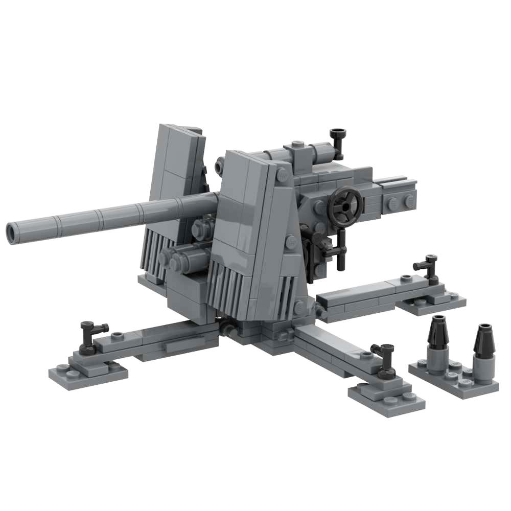 Блочный конструктор Гаубица M777 Флак 36 pak40 M102 M198 Бофорс 40мм Зенитное Противотанковое Орудие Артиллерия Линкора Военный Набор Кирпичиков