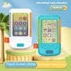 Kids Simulated Phone Toy with Sliding Screen Light Music Number Dial Learning Early Educational Machine Mobile Phone Toy Toddlers Boys Girls Gift
