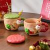 Creative Christmas Ceramic Cup With Lid High Value Cartoon Cute Office Couple Water Cup Gift Box Souvenir