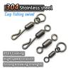 10 шт. Аксессуары для карповой рыбалки Вертлюг 304 Нержавеющая сталь Покрытие PTEF Высокоскоростное вращение Для карповой рыбалки Волосяная оснастка Чод-оснастка Снасть