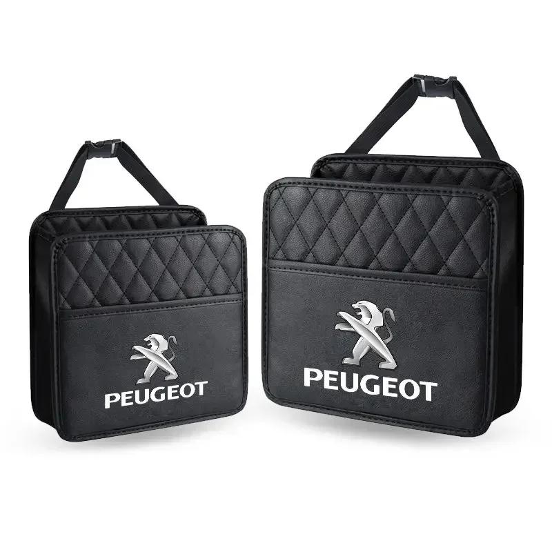 Leather Car Styling Organizer Car Interior Storage Box Sticker Accessories For Peugeot 308 307 206 208 207 3008 508 407 2008